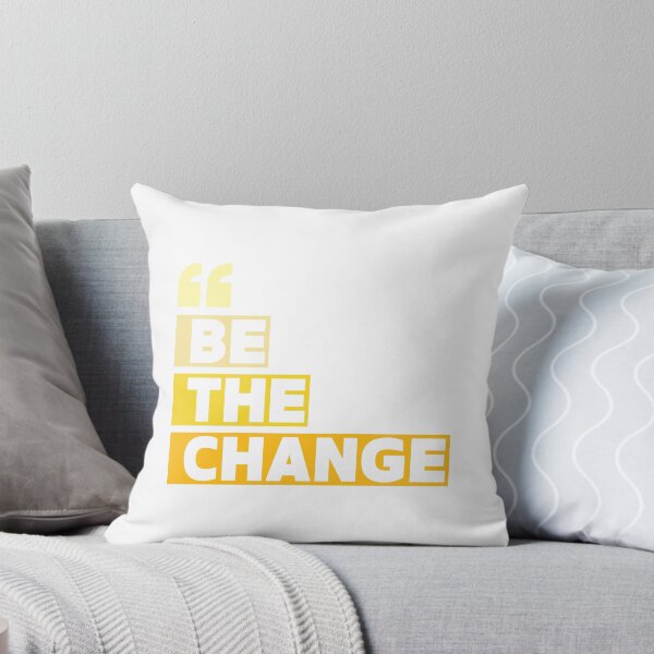 Item preview, "Be the Change" – Inspired by Mahatma Gandhi YELLOW designed and sold by PeacefulEmporium.