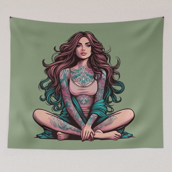 Item preview, Tattooed Boho Goddess – Mystical Feminine Beauty designed and sold by mcaussieb.