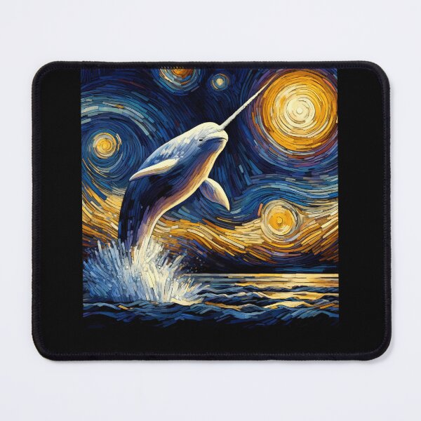 Item preview, Starry Night Narwhal Van Gogh Lover designed and sold by Kimberley King Art King Art.
