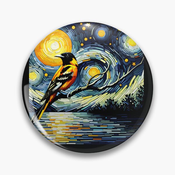 Item preview, Starry Night Oriole Van Gogh Bird Lover designed and sold by Kimberley King Art  King Art.