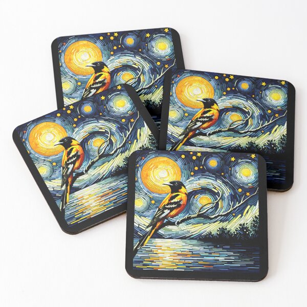 Item preview, Starry Night Oriole Van Gogh Bird Lover designed and sold by Kimberley King Art  King Art.