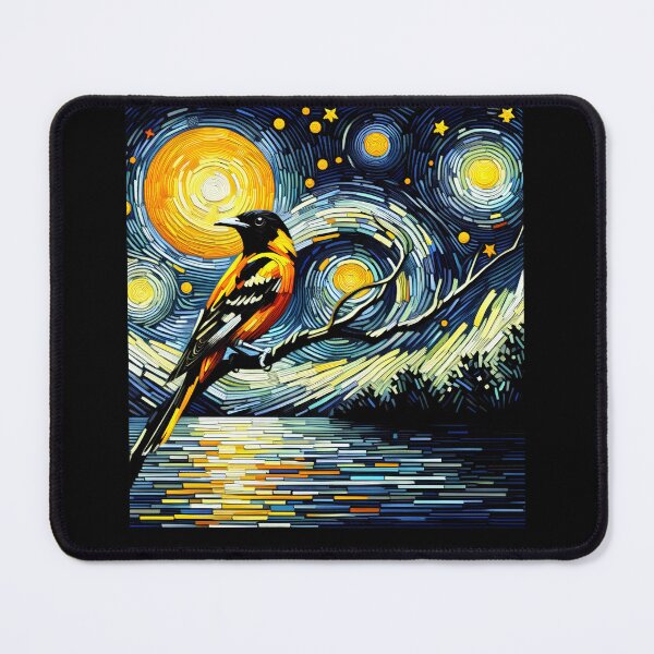 Item preview, Starry Night Oriole Van Gogh Bird Lover designed and sold by Kimberley King Art  King Art.
