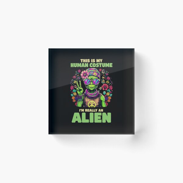 Item preview, Playful Hippie-Themed Alien Surrounded by Colorful Flowers – Psychedelic Boho Art designed and sold by Colorful-Garden.
