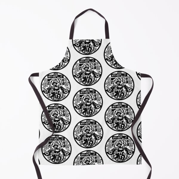 Item preview, Lucky sign black Ink Beautiful flowers Chinese paper cutting art and designs designed and sold by Bspaces.