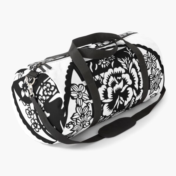 Item preview, Lucky sign black Ink Beautiful flowers Chinese paper cutting art and designs designed and sold by Bspaces.