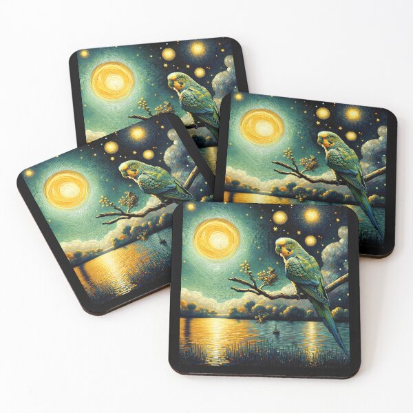 Item preview, Starry Night Parakeet Parrot Van Gogh Bird Lover designed and sold by Kimberley King Art  King Art.