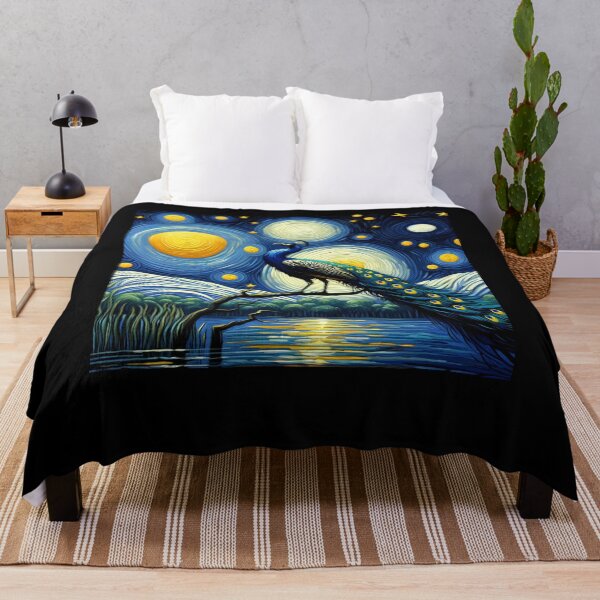 Item preview, Starry Night Peacock Van Gogh Bird Lover designed and sold by Kimberley King Art King Art.