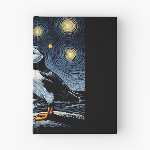 Item preview, Starry Night Puffin Bird Beak Coastal Van Gogh Bird Lover designed and sold by Kimberley King Art  King Art.