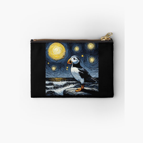Item preview, Starry Night Puffin Bird Beak Coastal Van Gogh Bird Lover designed and sold by Kimberley King Art  King Art.