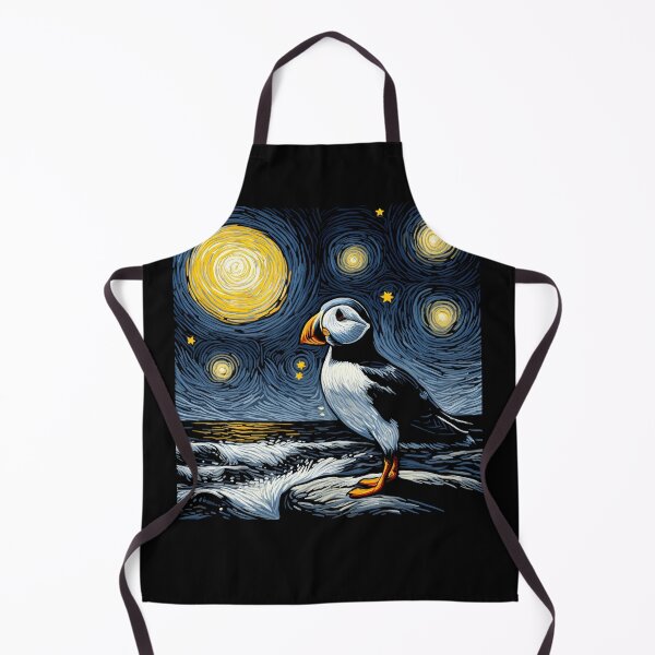 Item preview, Starry Night Puffin Bird Beak Coastal Van Gogh Bird Lover designed and sold by Kimberley King Art King Art.