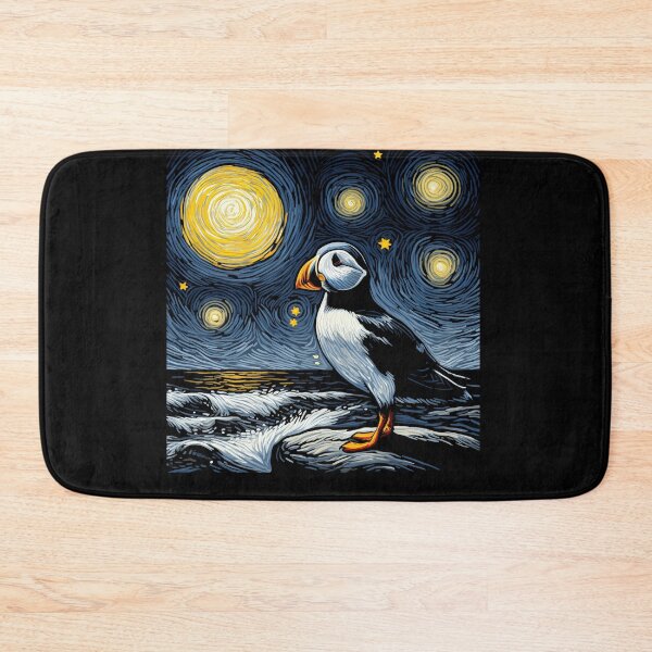 Item preview, Starry Night Puffin Bird Beak Coastal Van Gogh Bird Lover designed and sold by Kimberley King Art  King Art.