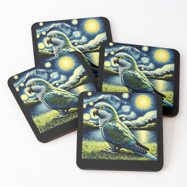 Item preview, Starry Night Quaker Parrot Van Gogh Bird Lover designed and sold by Kimberley King Art  King Art.