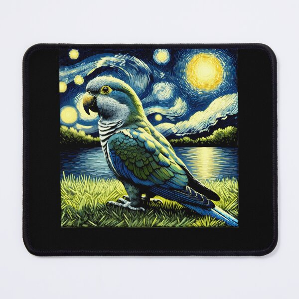 Item preview, Starry Night Quaker Parrot Van Gogh Bird Lover designed and sold by Kimberley King Art  King Art.