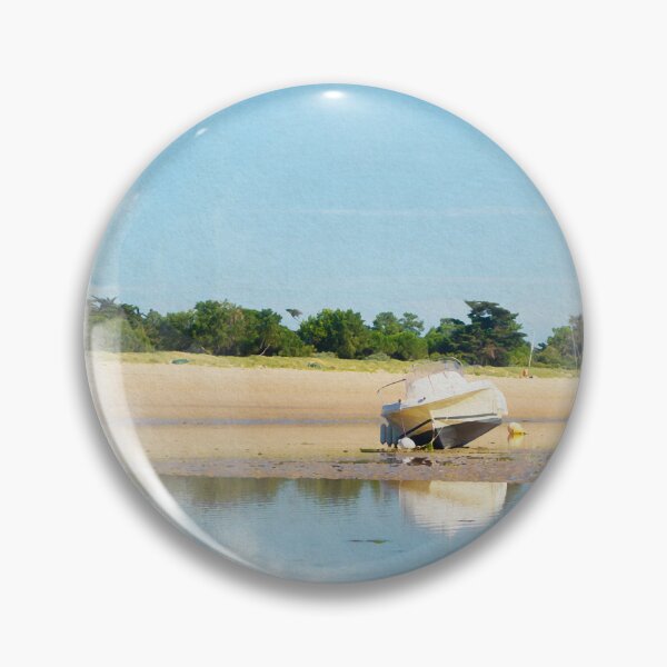 Item preview, boats laying on the beach in watercolor designed and sold by FotoMahieu.