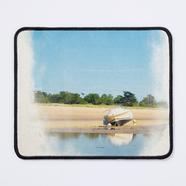 Item preview, boats laying on the beach in watercolor designed and sold by FotoMahieu.