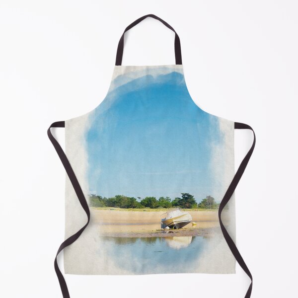 Item preview, boats laying on the beach in watercolor designed and sold by FotoMahieu.