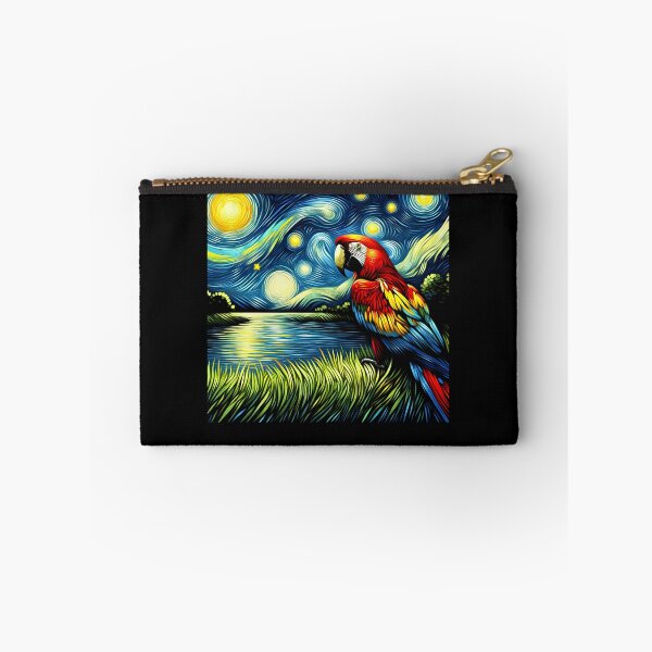 Item preview, Starry Night Scarlet Macaw Parrot Van Gogh Bird Lover designed and sold by Kimberley King Art  King Art.