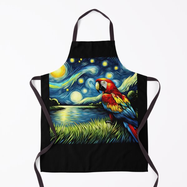 Item preview, Starry Night Scarlet Macaw Parrot Van Gogh Bird Lover designed and sold by Kimberley King Art King Art.