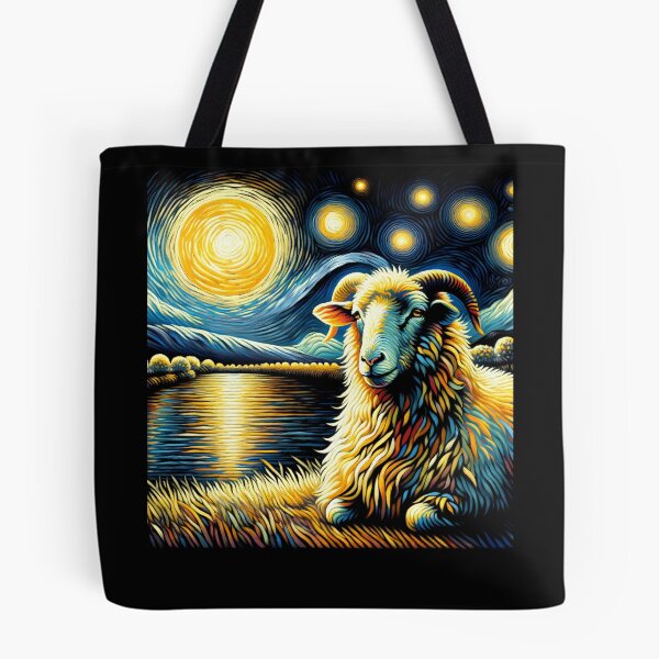 Item preview, Starry Night Sheep Van Gogh Lover Farmer designed and sold by Kimberley King Art  King Art.