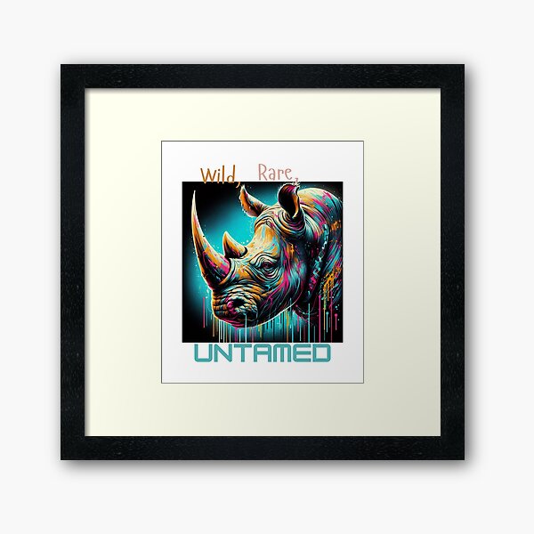 Item preview, "Graffiti Wild Rhino" designed and sold by JacksVintage.