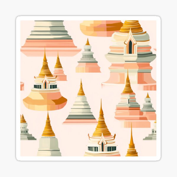 Item preview, Thai Mural Pattern Seamless designed and sold by 8890seamless.
