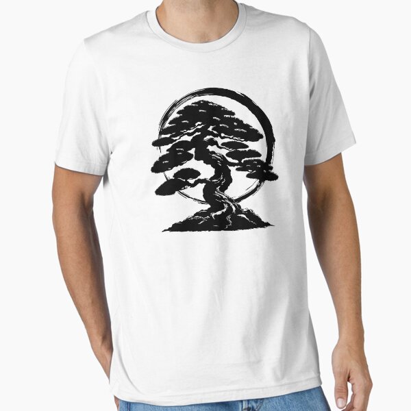 Aperçu de l'œuvre Cercle Enso et arbre Bonsaï Cercle Zen Enso Art japonais créée et vendue par PATTERN-ZART.