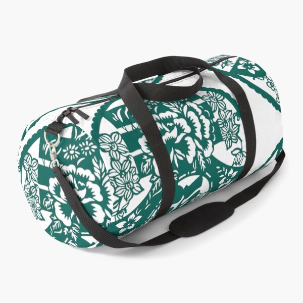 Item preview, Lucky sign green Ink Beautiful flowers Chinese paper cutting art and designs designed and sold by Bspaces.