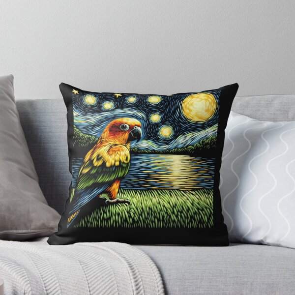 Item preview, Starry Night Sun Conure Parrot Van Gogh Bird Lover designed and sold by Kimberley King Art  King Art.