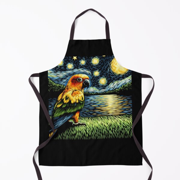 Item preview, Starry Night Sun Conure Parrot Van Gogh Bird Lover designed and sold by Kimberley King Art  King Art.