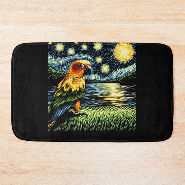 Item preview, Starry Night Sun Conure Parrot Van Gogh Bird Lover designed and sold by Kimberley King Art  King Art.