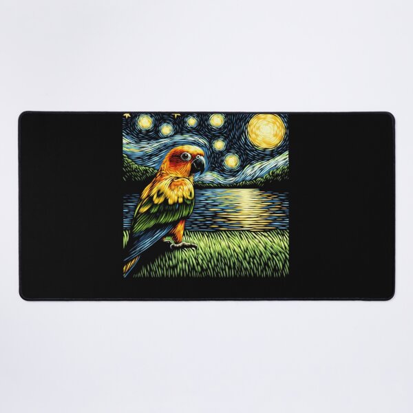 Item preview, Starry Night Sun Conure Parrot Van Gogh Bird Lover designed and sold by Kimberley King Art  King Art.