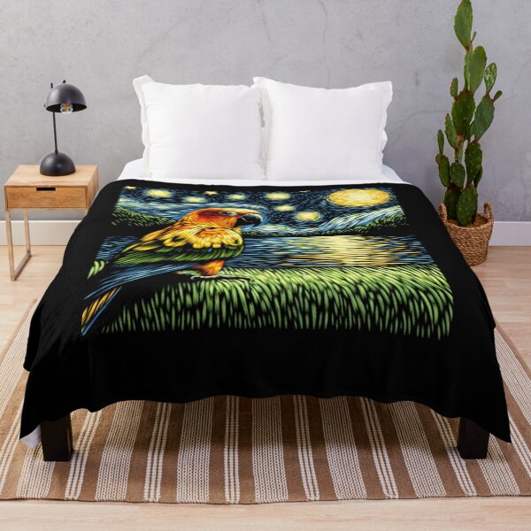 Item preview, Starry Night Sun Conure Parrot Van Gogh Bird Lover designed and sold by Kimberley King Art  King Art.