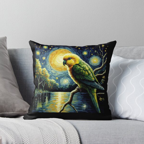 Item preview, Starry Night Yellow Headed Parrot Van Gogh Bird Lover designed and sold by Kimberley King Art  King Art.