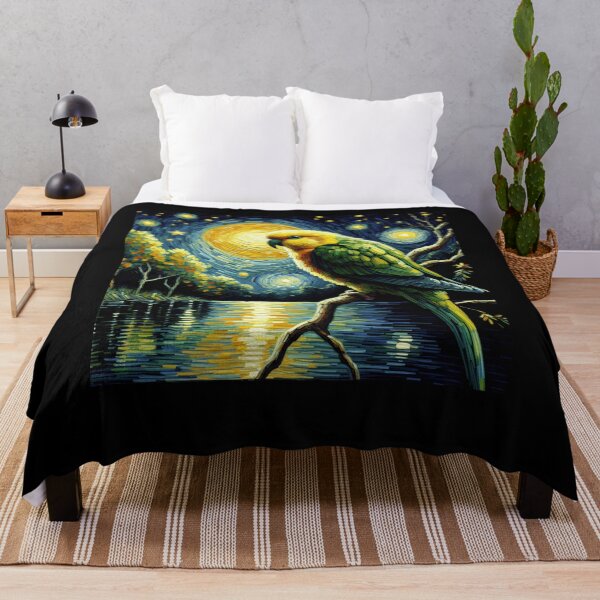 Item preview, Starry Night Yellow Headed Parrot Van Gogh Bird Lover designed and sold by Kimberley King Art  King Art.