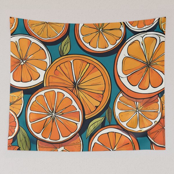 Item preview, Orange Delight - Citrus Fruit Pattern designed and sold by Line in Bloom.
