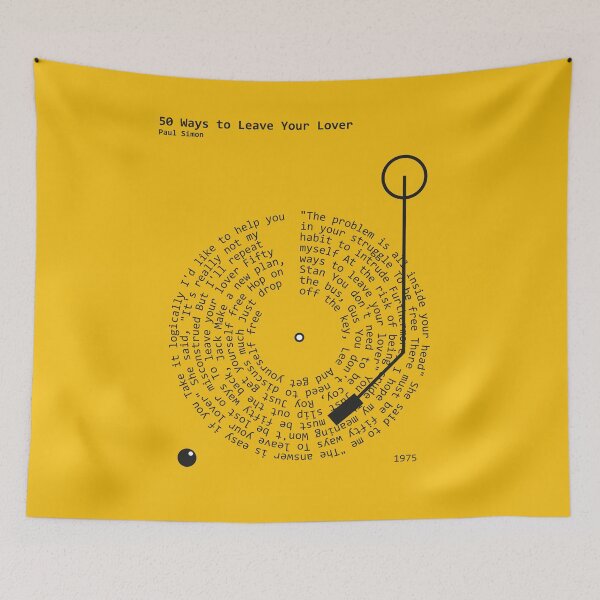 Item preview, 50 Ways to Leave Your Lover, Paul Simon - Lyrics Poster designed and sold by MancBusyBee.