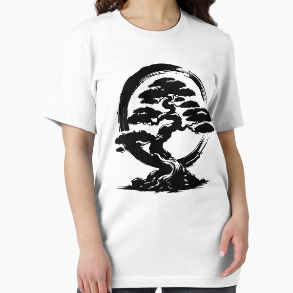 Aperçu de l'œuvre Cercle Enso et arbre Bonsaï Cercle Zen Enso Art japonais créée et vendue par PATTERN-ZART.