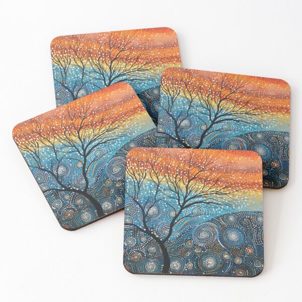 Item preview, Aboriginal Inspired Dot Art - Warmth Cold Wood designed and sold by GrinGalore.