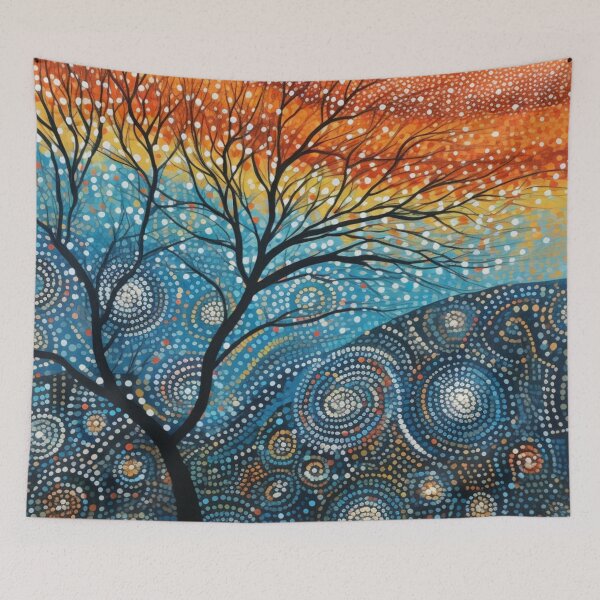 Item preview, Aboriginal Inspired Dot Art - Warmth Cold Wood designed and sold by GrinGalore.