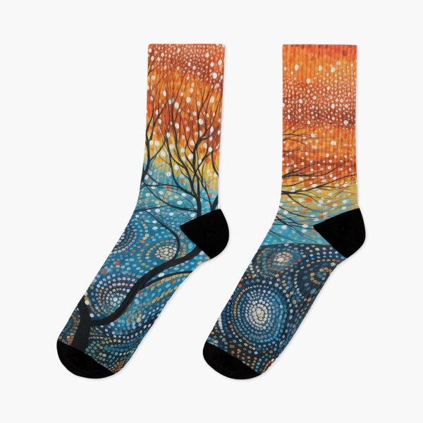 Item preview, Aboriginal Inspired Dot Art - Warmth Cold Wood designed and sold by GrinGalore.