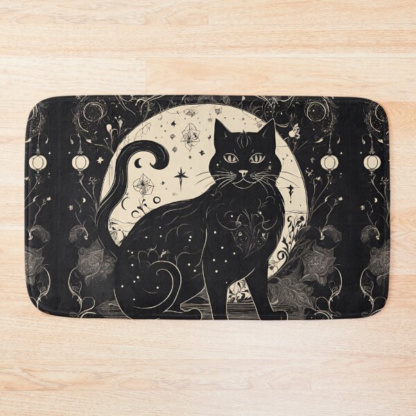 Item preview, Twilight Familiar: Black Cat Under a Starry Sky designed and sold by SerenebySL.