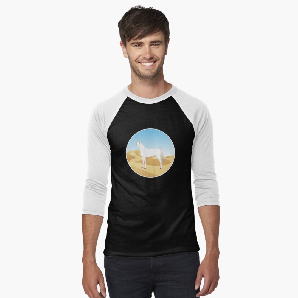 Aperçu de l'œuvre T-shirt baseball manches ¾ créée et vendue par WebEquitation.