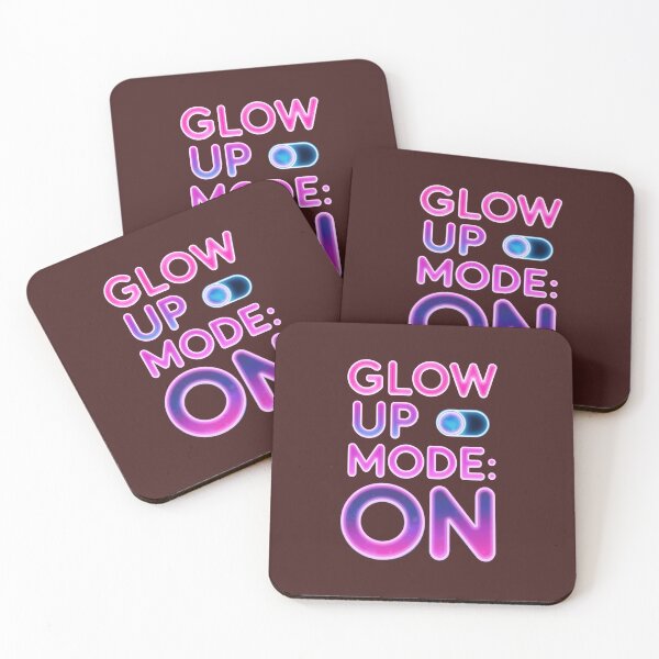 Item preview, Glow Up Mode On – Neon Aesthetic Motivational Quote Design designed and sold by Thread-Verse.