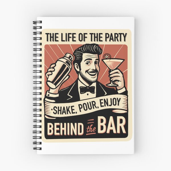 Item preview, Vintage Tipsy Bartender Art – Shake, Pour, Enjoy, Nostalgic Bar Illustration, Funny Gifts, Cocktail Lover’s Choice designed and sold by Memorph.