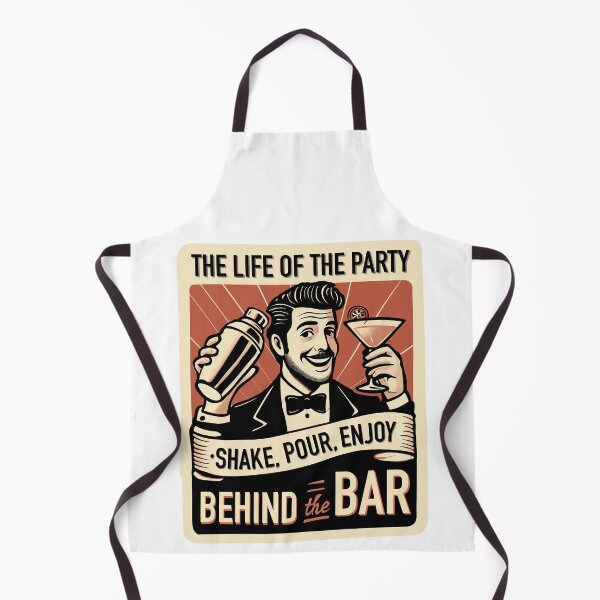 Item preview, Vintage Tipsy Bartender Art – Shake, Pour, Enjoy, Nostalgic Bar Illustration, Funny Gifts, Cocktail Lover’s Choice designed and sold by Memorph.