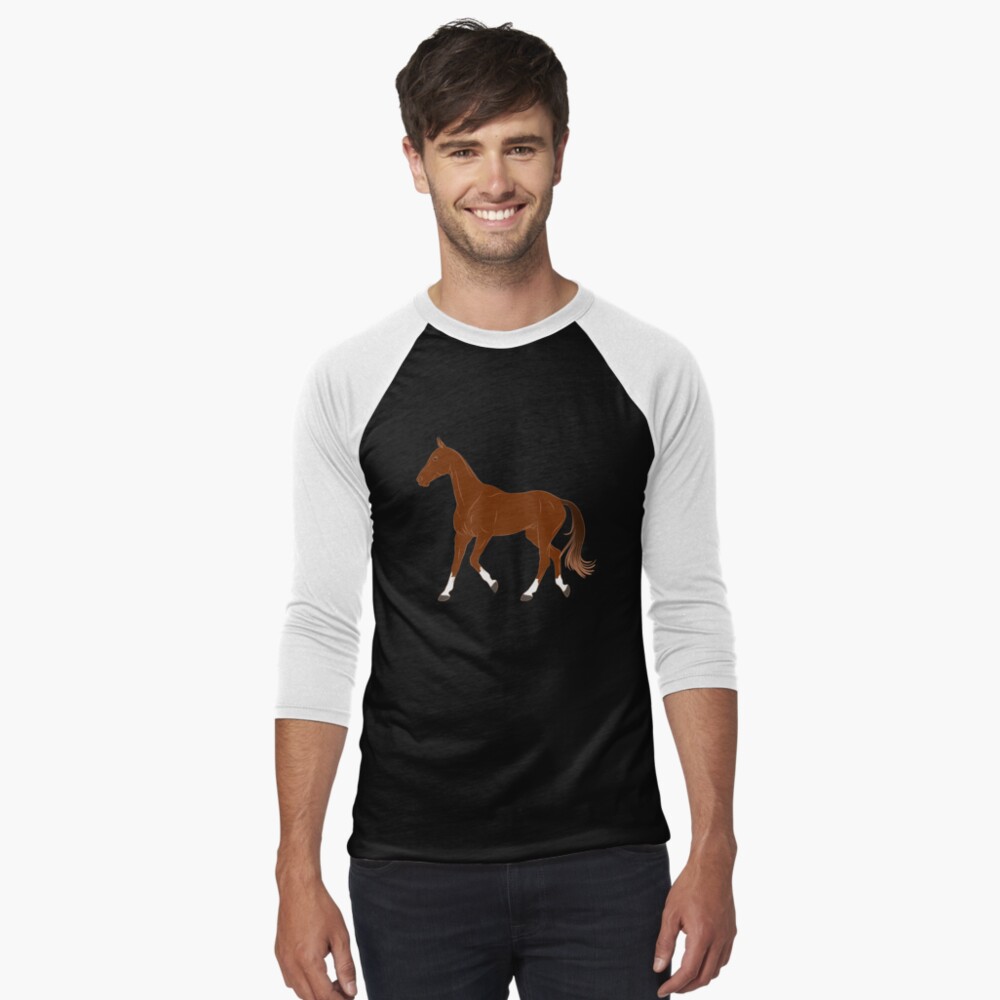 Aperçu de l'œuvre T-shirt baseball manches ¾ créée et vendue par WebEquitation.