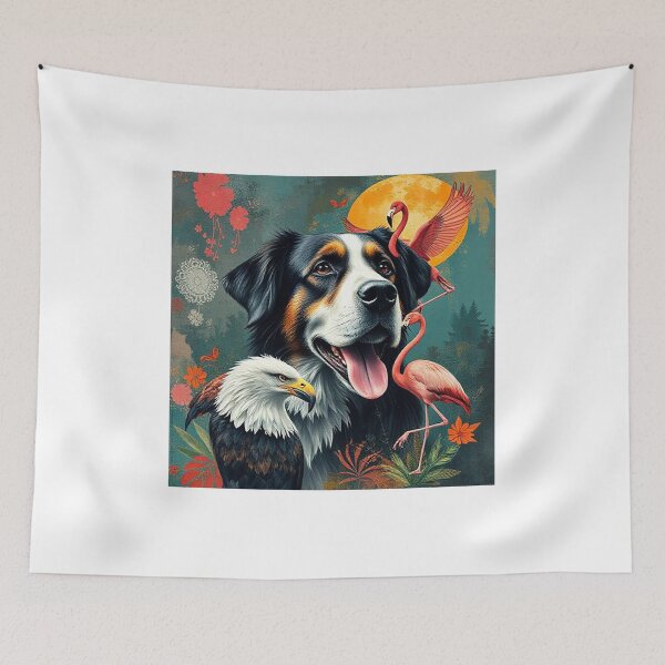 Item preview, Dog and eagle and flamingoes  designed and sold by Terry Collett.