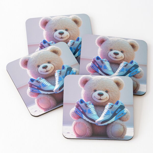 Item preview, ? Cute Teddy Bear Holding Nike Air Max 90 Sneakers – Trendy Streetwear Art designed and sold by JOshopx.