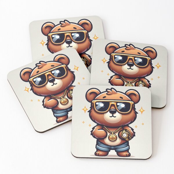 Item preview, Stylish Bear: Cool & Trendy with Sunglasses designed and sold by JOshopx.