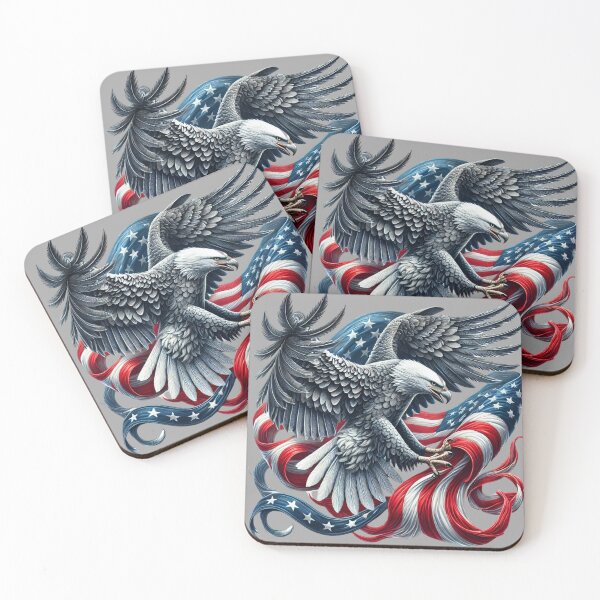 Item preview, Majestic American Eagle with a National Flag of USA designed and sold by BestDetailer.